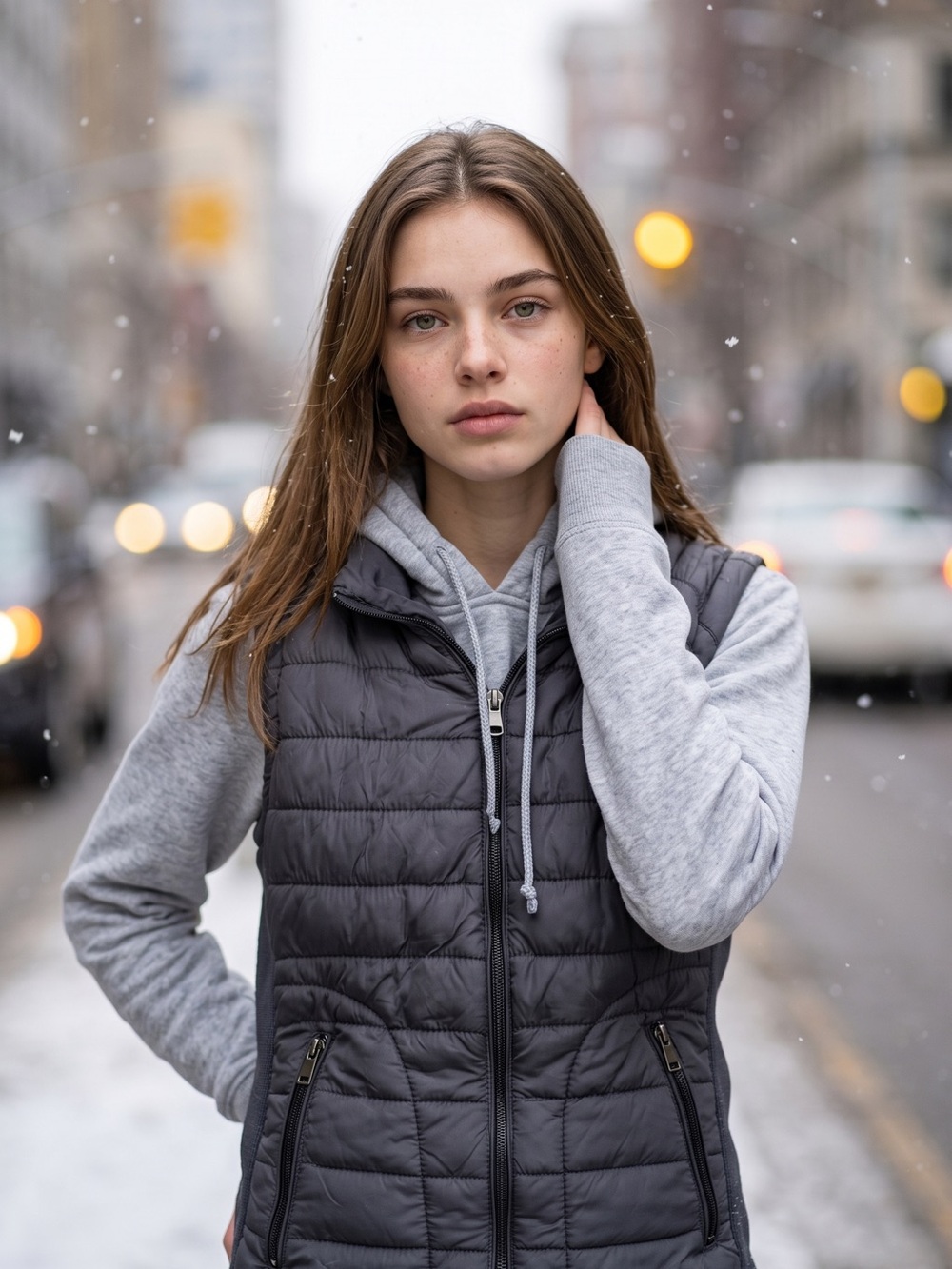 YMI Quilted Puffer Vest (Vest Only-No Sleeves) Size M